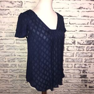 Anthropologie Tops - Maeve Anthropologie Pintucked Navy Blue Blouse Top Anthropologie Tops - Maeve Anthropologie Pintucked Navy Blue Blouse Top